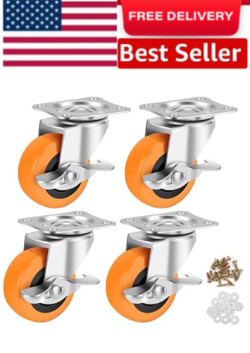 Inch caster wheels threaded - inch,